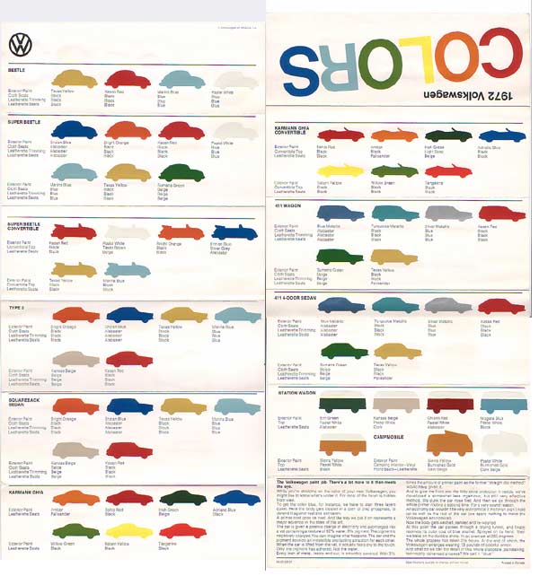 Volkswagen Paint Code Chart