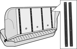 Beetle rear seat rails